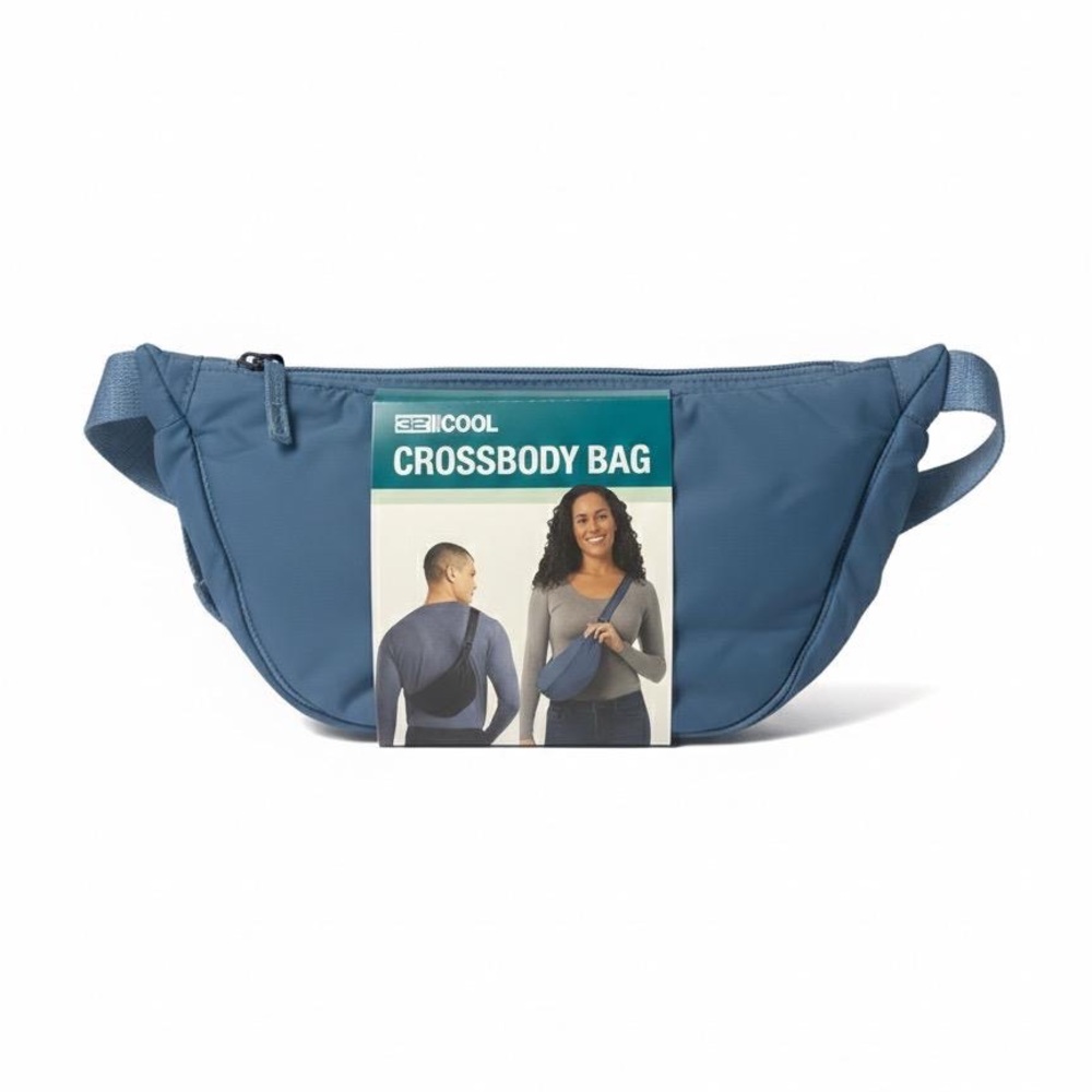 32 Degrees COOL Black Crossbody Sling Bag Water-Resistant Fanny Pack NEW